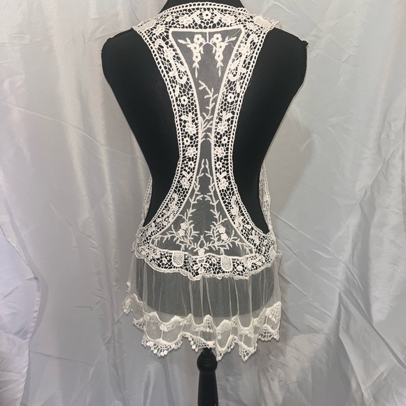 Crochet Lace Beach coverup or tank top - Picture 3 of 4